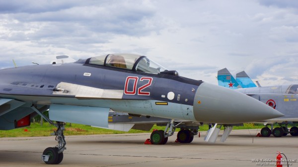 Самолёт Су-35С в Кубинке на выставке Армия - 2015