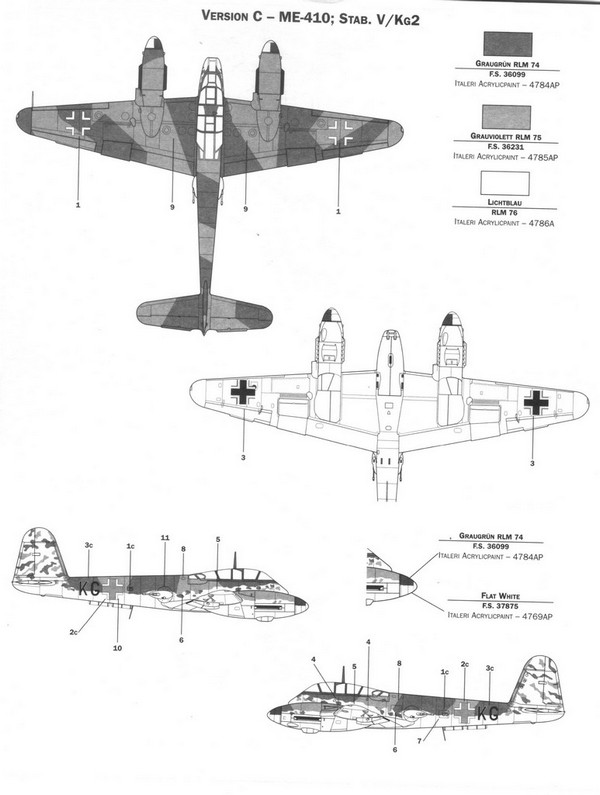 Инструкция по окраске Me 410