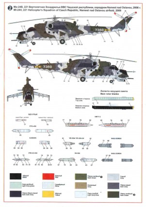 Схема окраски вертолёта Ми-24В от Ark Models